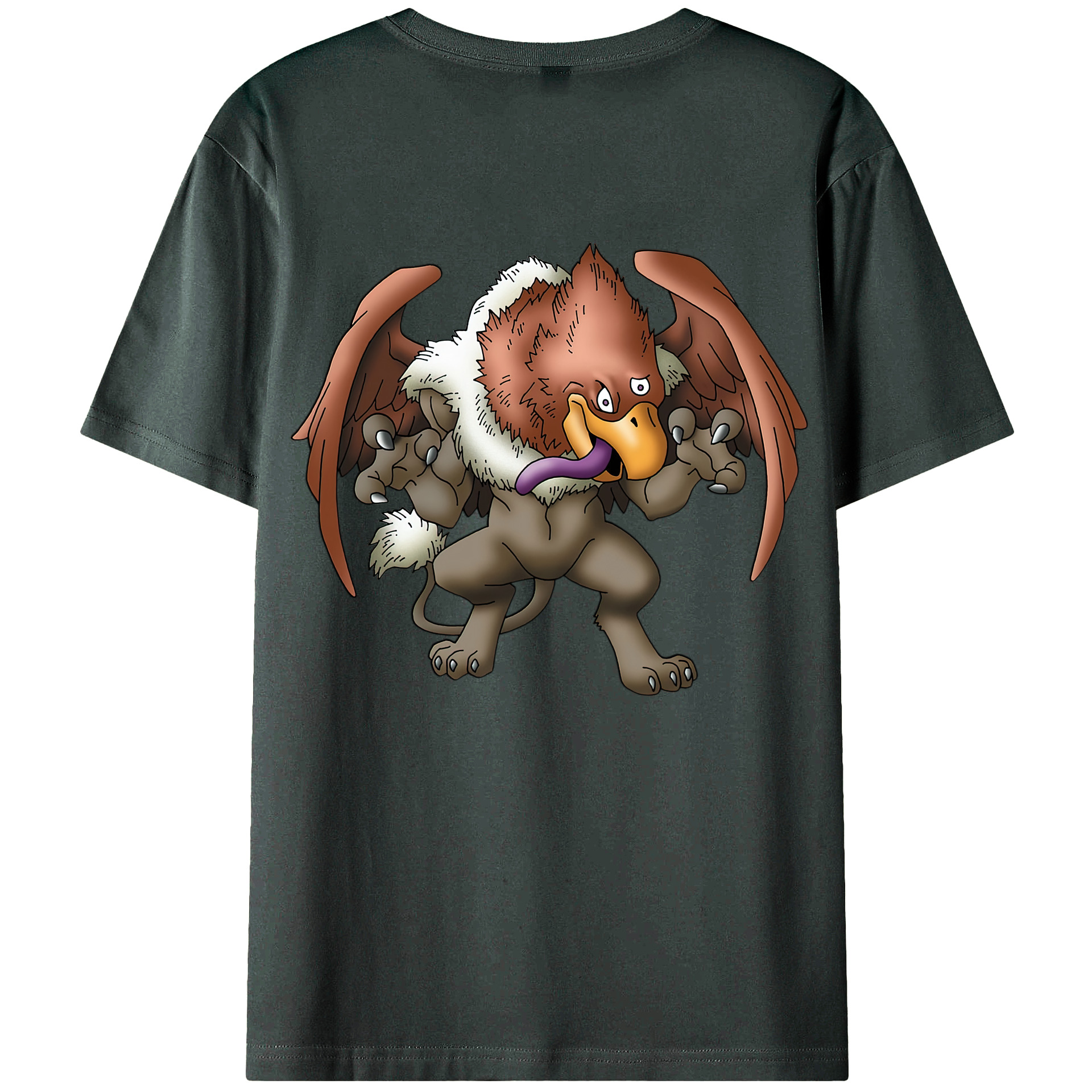 （画像用） ドラゴンクエスト Doragon Kuesuto Dragon Quest 綿100％ メンズ半袖Tシャツ（バックプリント） 通気性